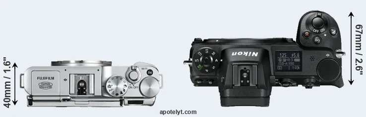Compare X-A2 versus Z6 top
