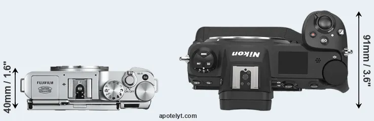 Compare X-A2 versus Z9 top