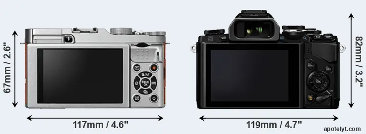 Comparison X-A2 or E-M10 rear