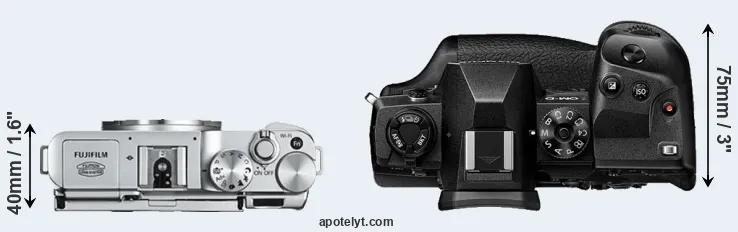 Compare X-A2 versus E-M1X top