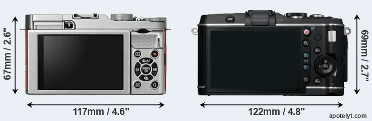 Comparison X-A2 or E-P3 rear