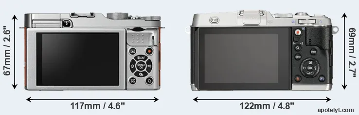 Comparison X-A2 or E-P5 rear