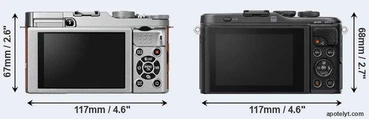 Comparison X-A2 or E-PL10 rear