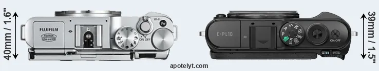 Compare X-A2 versus E-PL10 top