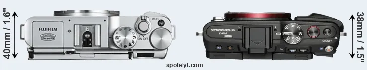 Compare X-A2 versus E-PL6 top