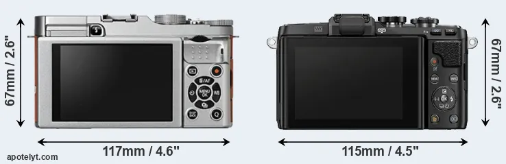 Comparison X-A2 or E-PL7 rear