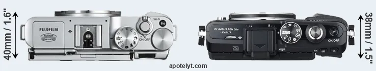 Compare X-A2 versus E-PL7 top