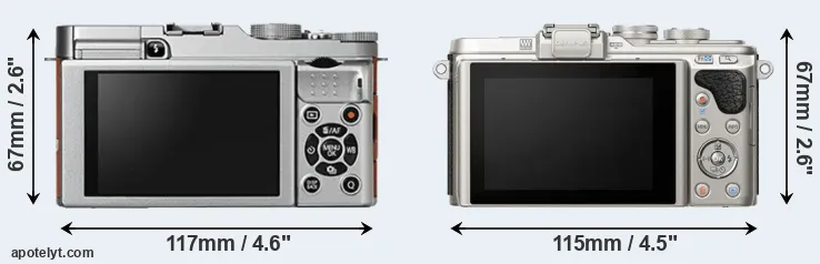 Comparison X-A2 or E-PL8 rear