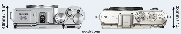 Compare X-A2 versus E-PL8 top
