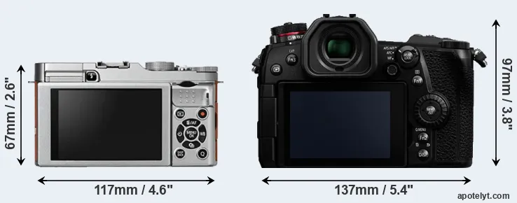 Comparison X-A2 or G9 rear