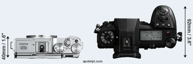 Compare X-A2 versus G9 top