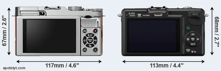 Comparison X-A2 or GF2 rear