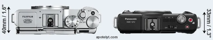 Compare X-A2 versus GF2 top