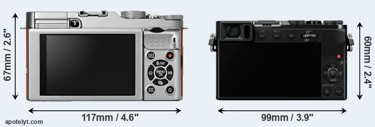 Comparison X-A2 or GM5 rear