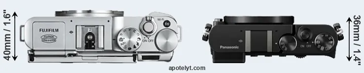 Compare X-A2 versus GM5 top