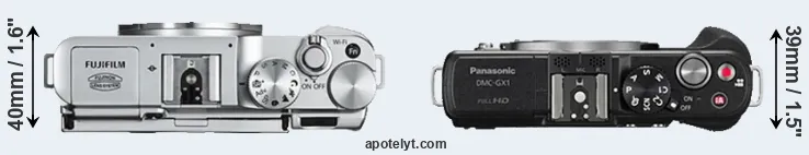 Compare X-A2 versus GX1 top