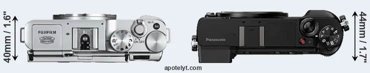 Compare X-A2 versus GX80 top