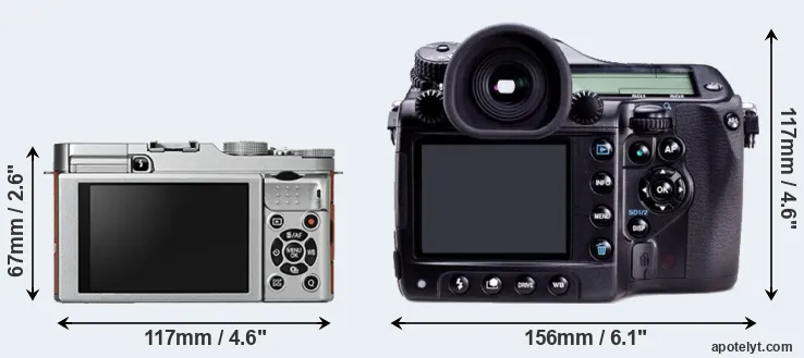 Comparison X-A2 or 645D rear