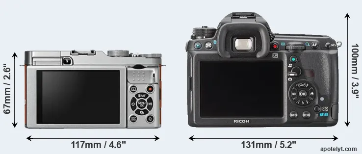Comparison X-A2 or K-3 rear