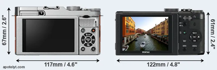Comparison X-A2 or MX-1 rear
