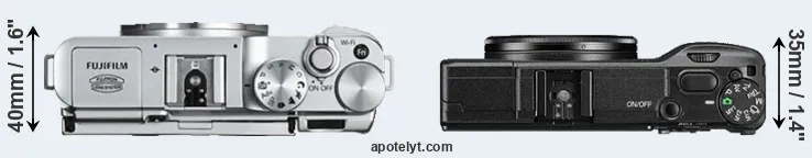 Compare X-A2 versus GR II top