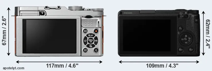 Comparison X-A2 or GR III rear