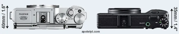 Compare X-A2 versus GR top