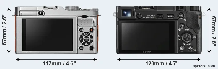 Comparison X-A2 or A6000 rear