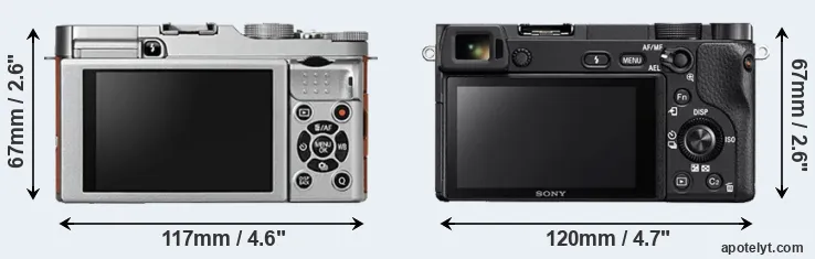 Comparison X-A2 or A6300 rear