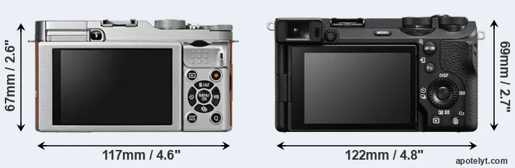 Comparison X-A2 or A6700 rear