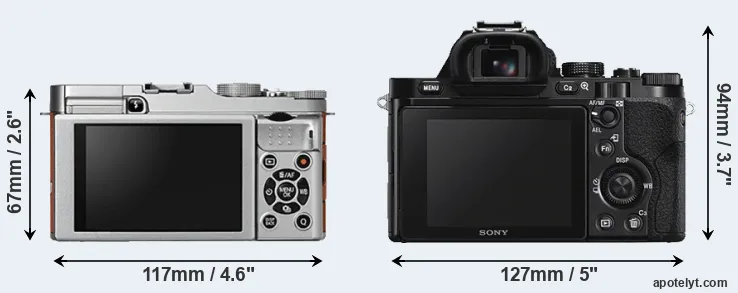 Comparison X-A2 or A7S rear