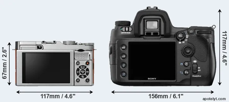 Comparison X-A2 or A850 rear