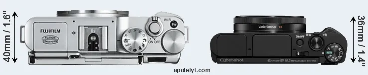 Compare X-A2 versus HX99 top