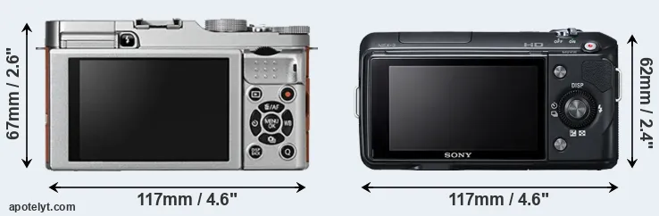 Comparison X-A2 or NEX-3 rear