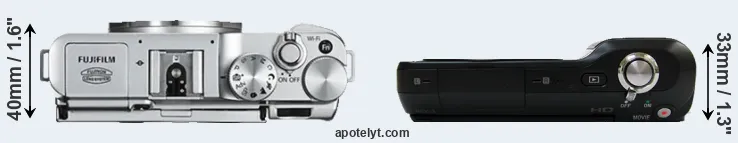 Compare X-A2 versus NEX-3 top