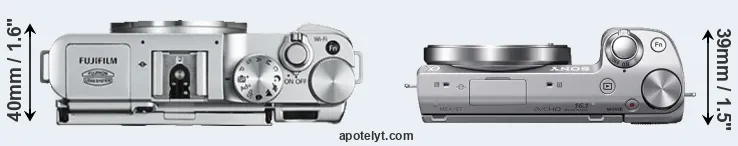 Compare X-A2 versus NEX-5T top