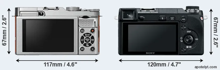 Comparison X-A2 or NEX-6 rear