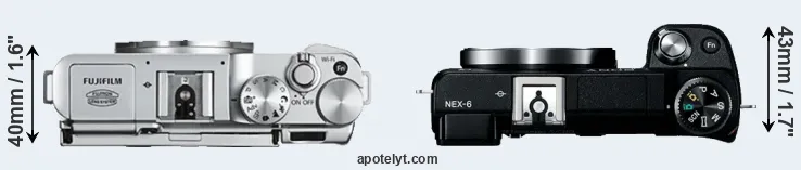 Compare X-A2 versus NEX-6 top