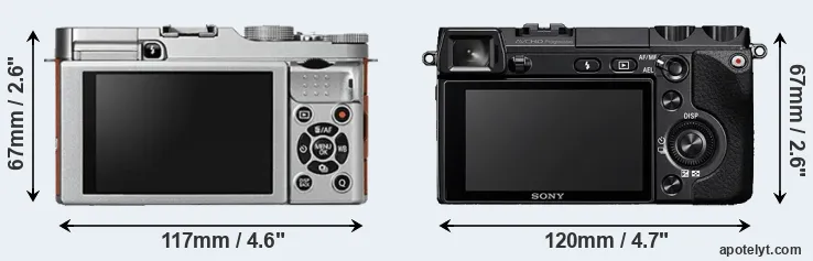 Comparison X-A2 or NEX-7 rear