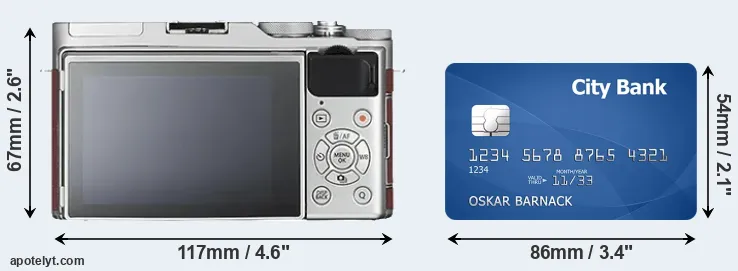 X-A3 and credit card rear side