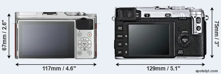 Comparison X-A3 or X-E1 rear