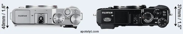Compare X-A3 versus X-E2 top