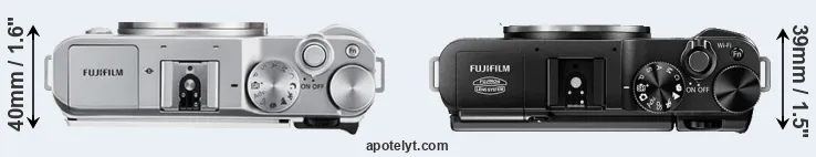 Compare X-A3 versus X-M1 top