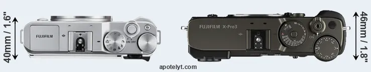 Compare X-A3 versus X-Pro3 top