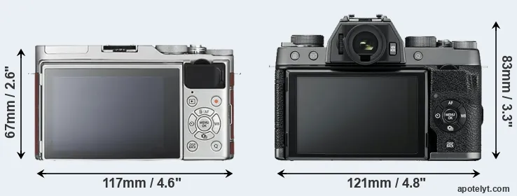 Comparison X-A3 or X-T100 rear