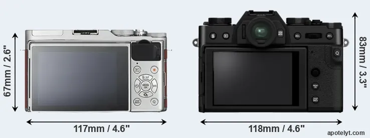 Comparison X-A3 or X-T30 II rear