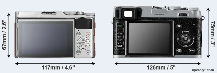 Comparison X-A3 or X100 rear