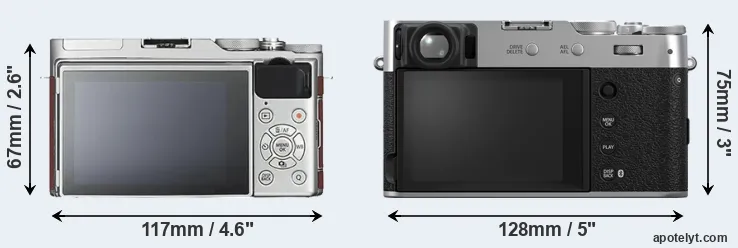 Comparison X-A3 or X100VI rear