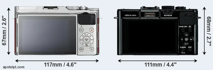 Comparison X-A3 or D-LUX 6 rear