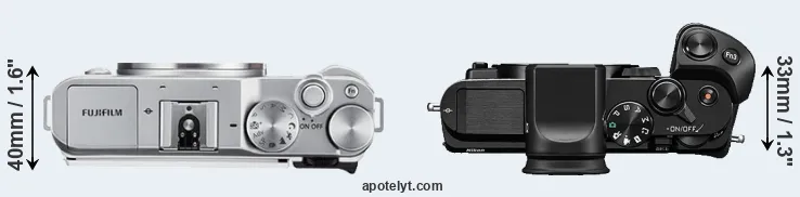 Compare X-A3 versus V3 top